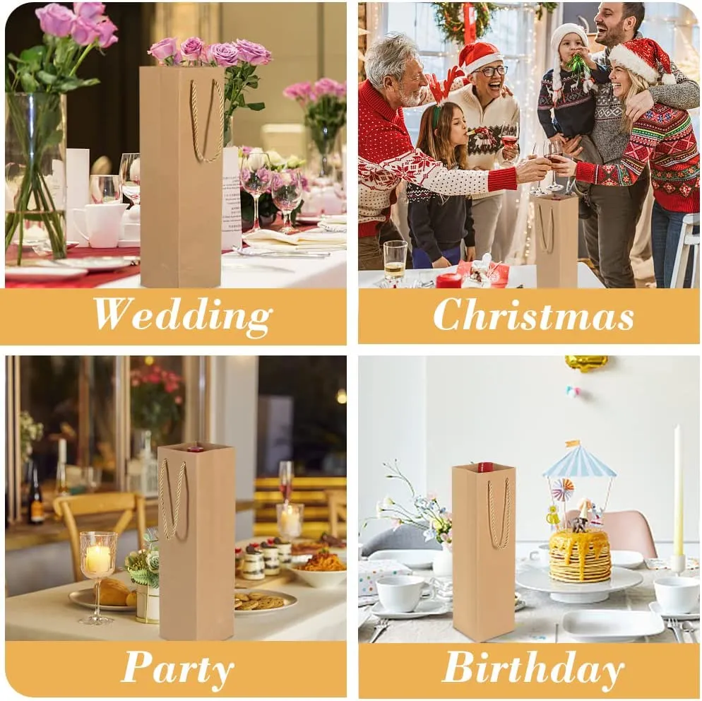 Gift Bottle Bag Kraft 39x12x9cm