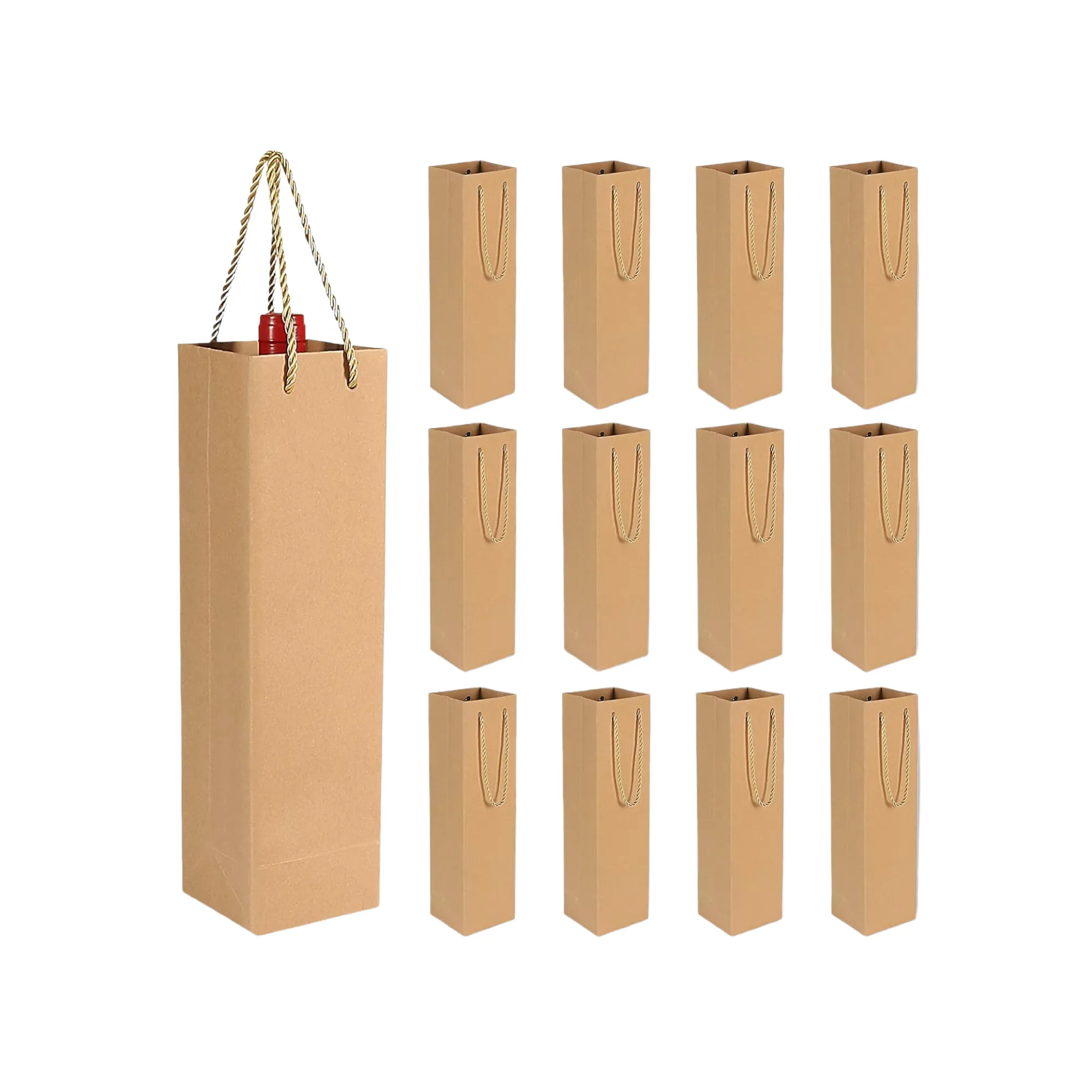 Gift Bottle Bag Kraft 39x12x9cm