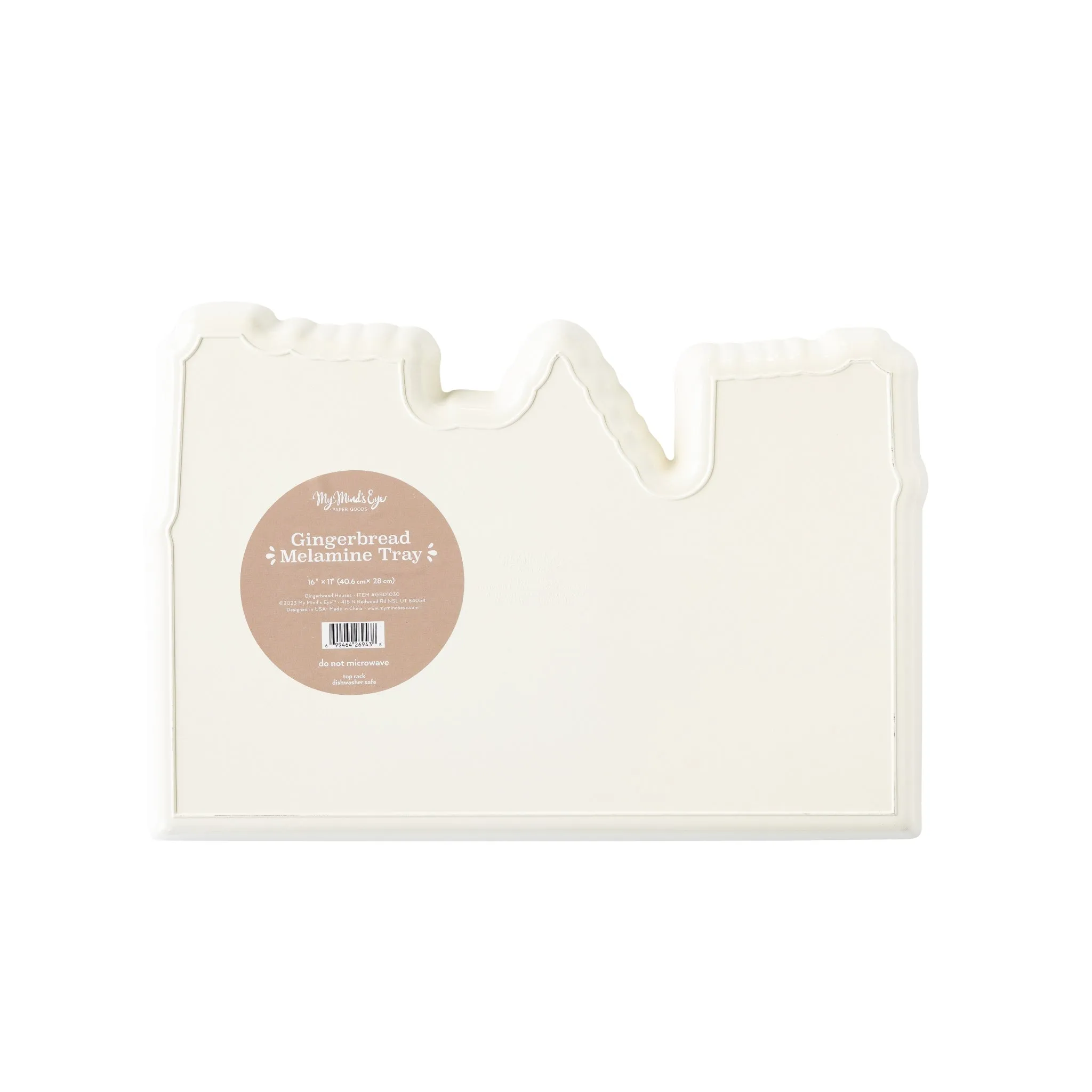 Gingerbread House Shaped Melamine Tray