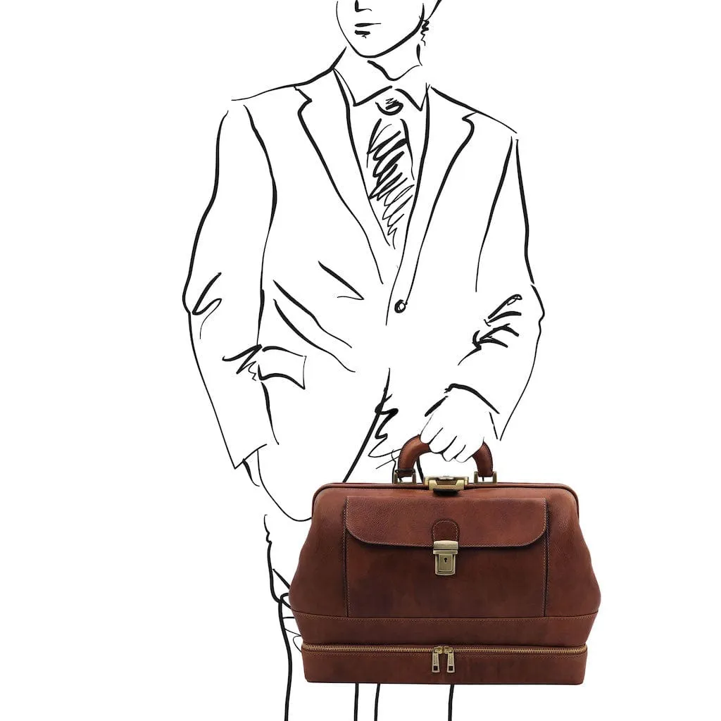 Giotto - Exclusive double-bottom leather doctor bag | TL142344