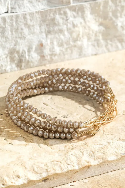 Glass Chain Bracelet