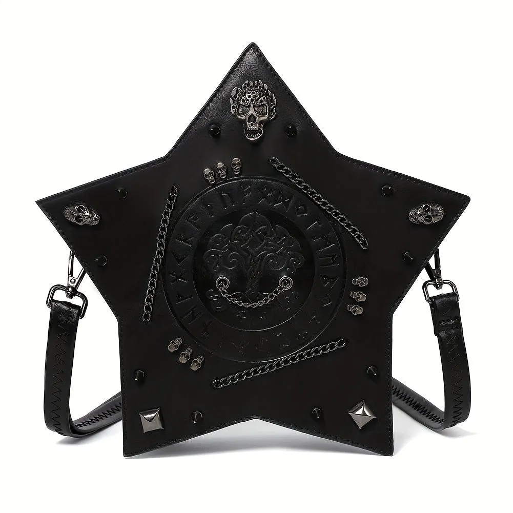 Goth niche ladies backpack Heavy Halloween shoulder straddle bag