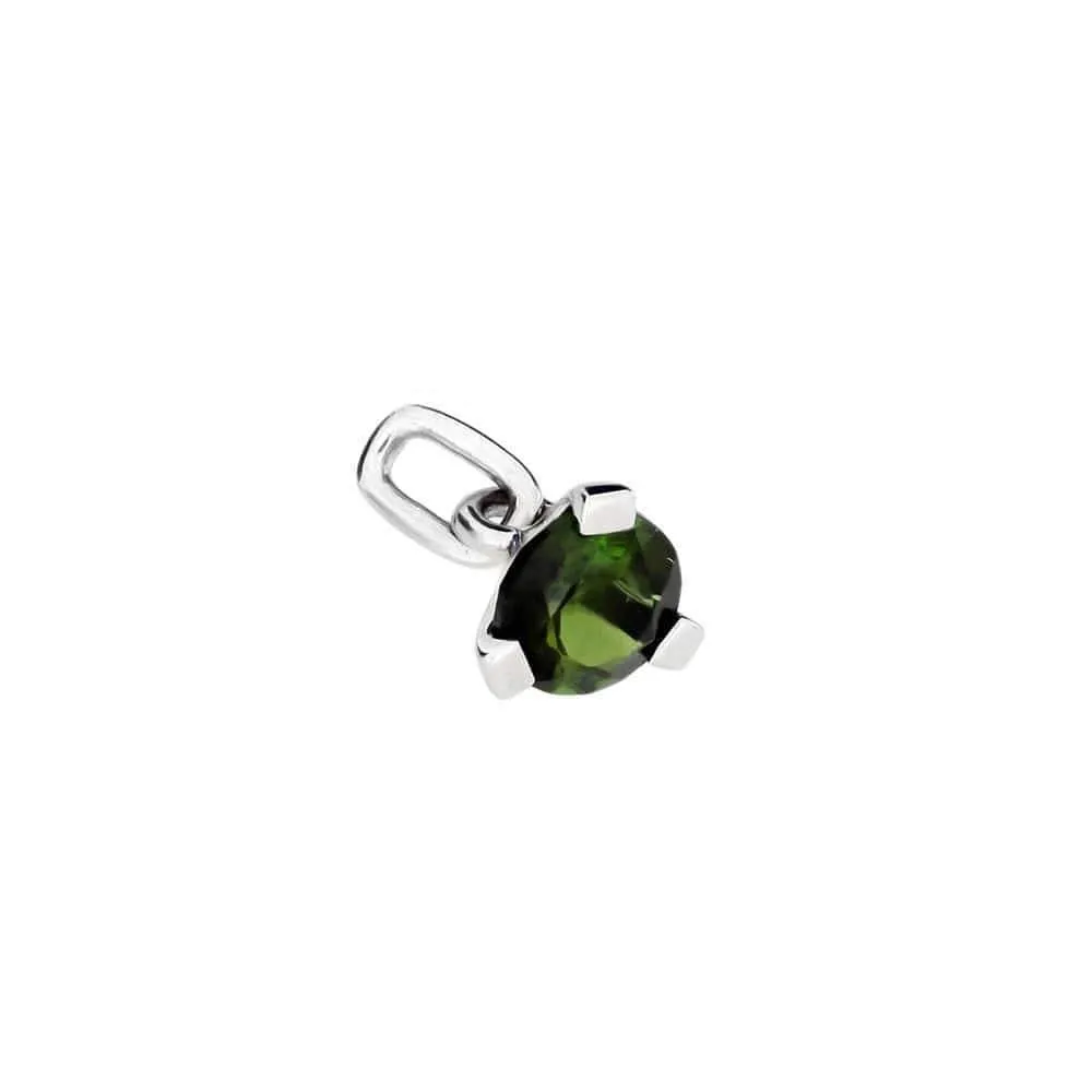 Green Tourmaline Silver Charm