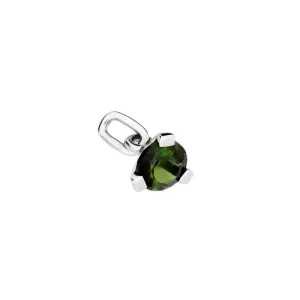 Green Tourmaline Silver Charm