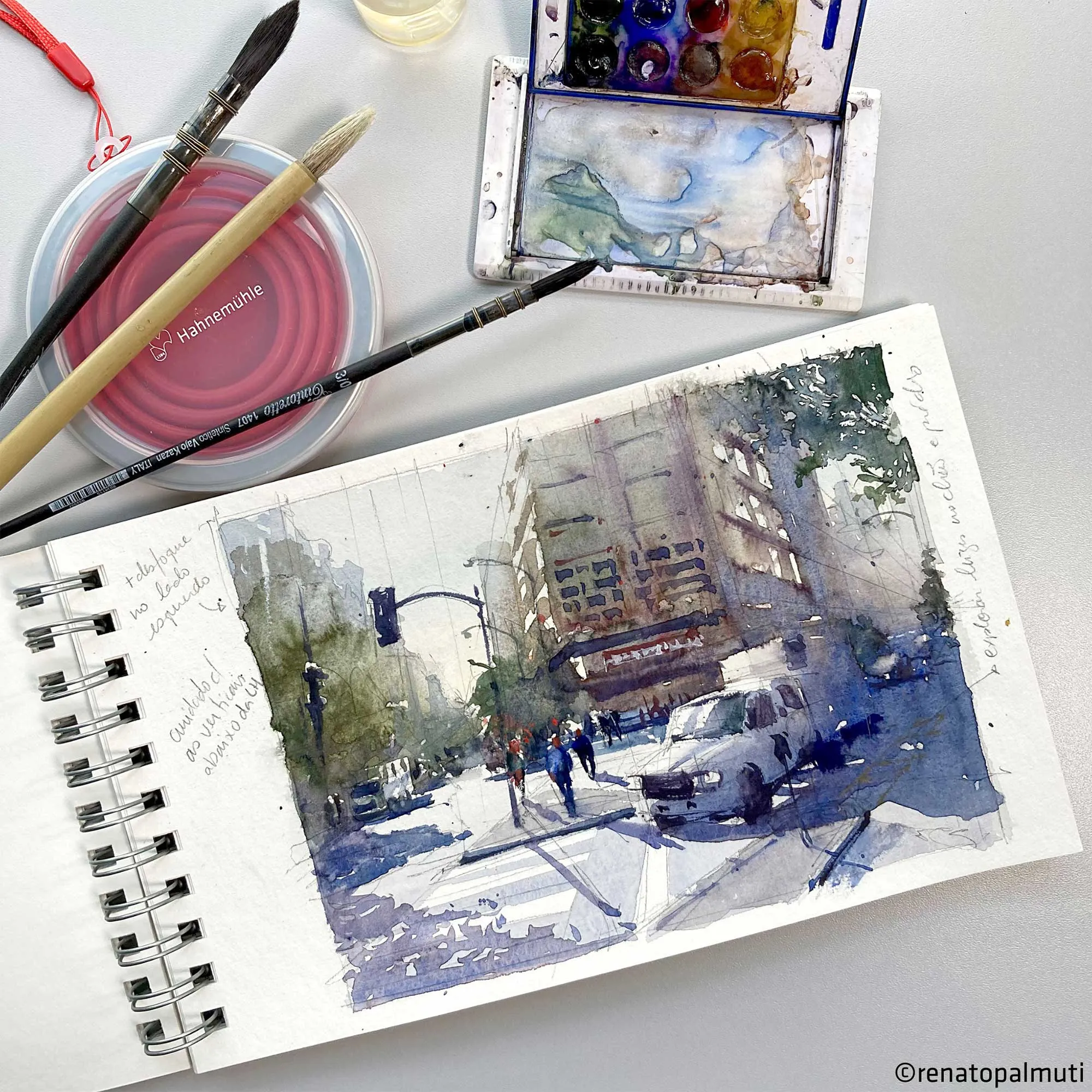 Hahnemühle Bamboo Carnet de Voyage Mixed Media Pad 265gsm (125lb) 15.3 x 25cm