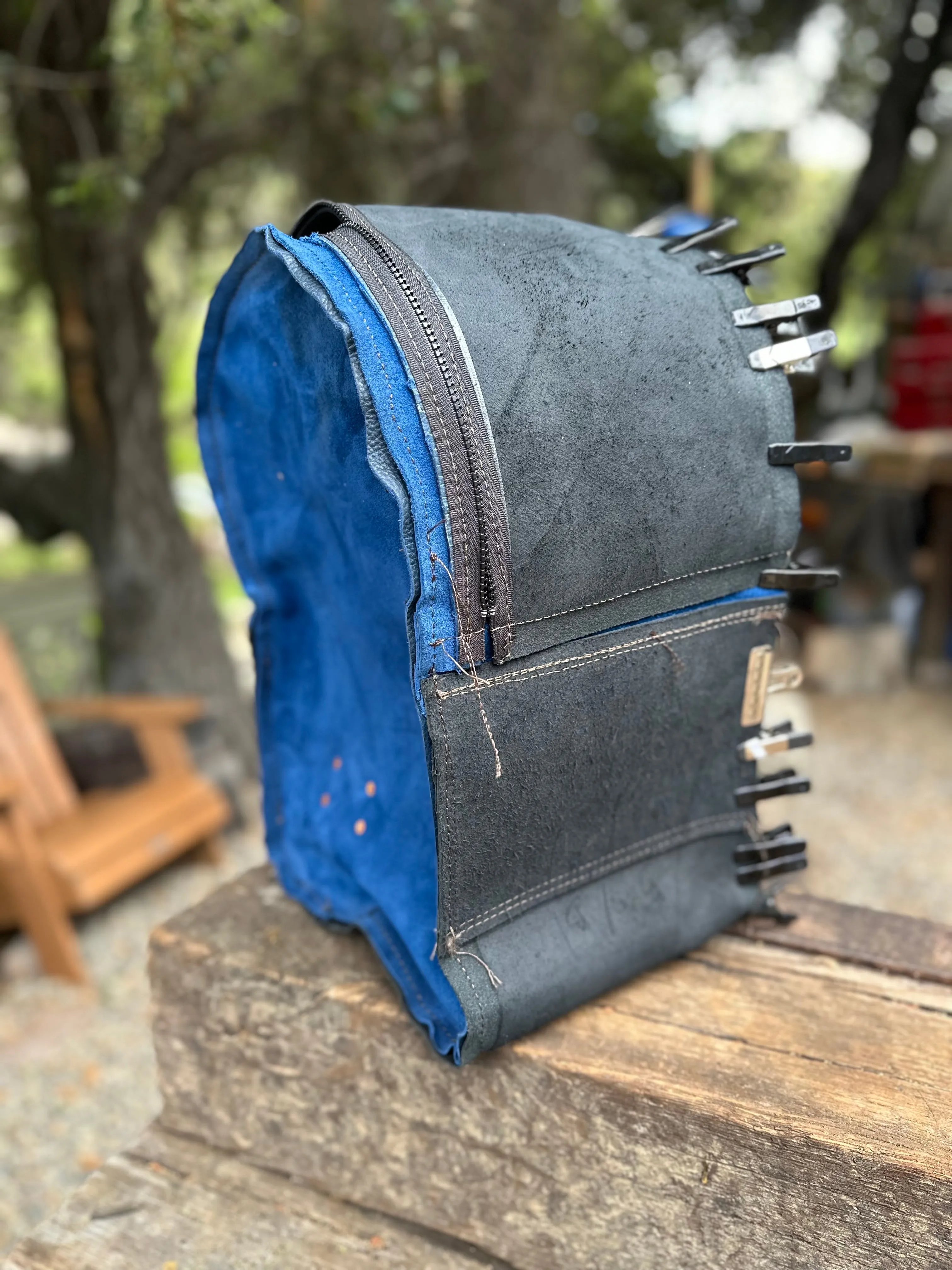 Handmade Leather Backpack with Large Compartment