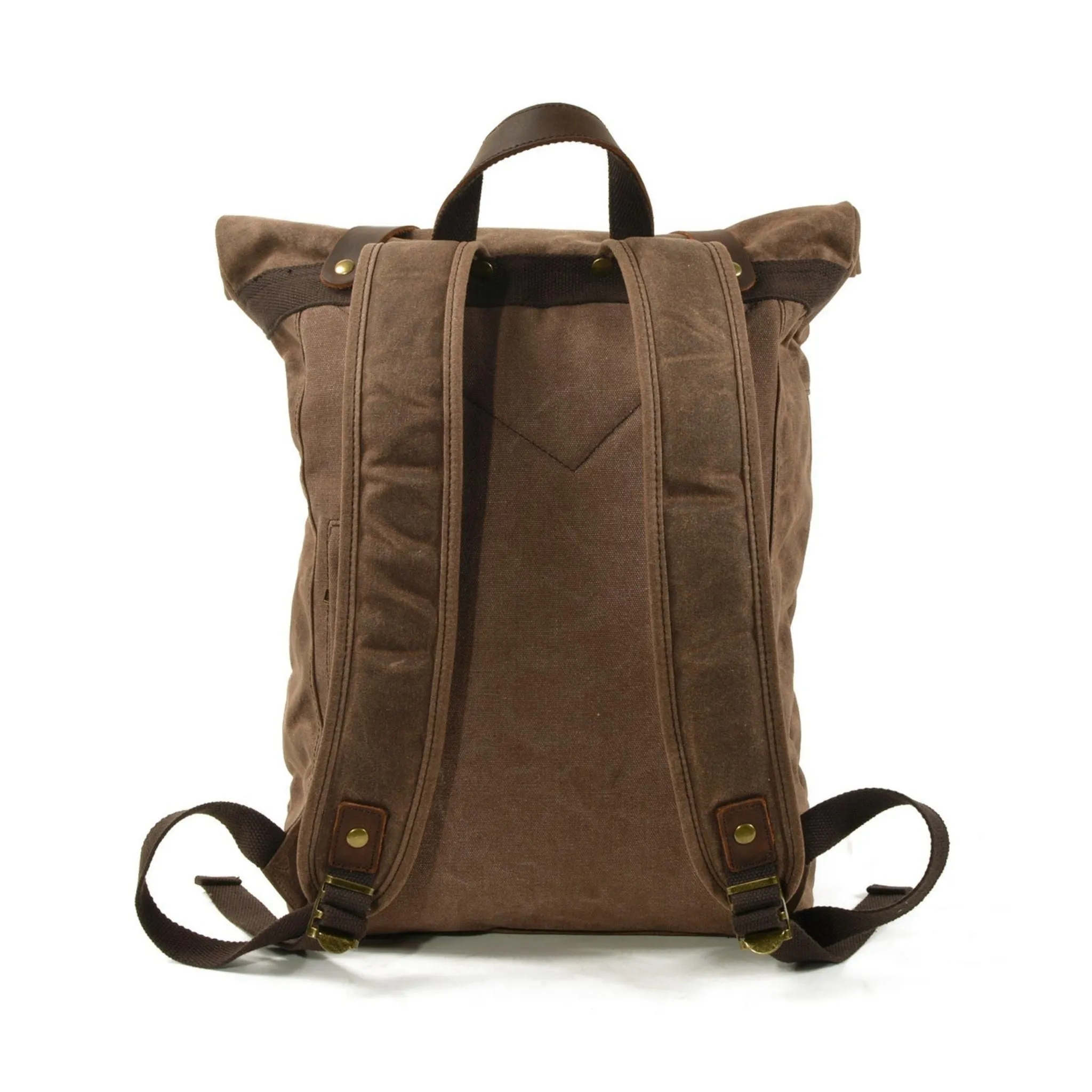 Handmade Waxed Canvas Leather Backpack