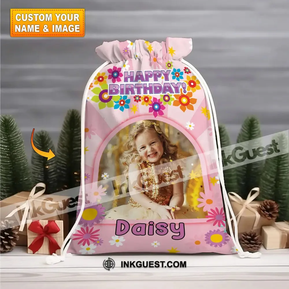 Happy Birthday Bag Personalized Christmas String Bag