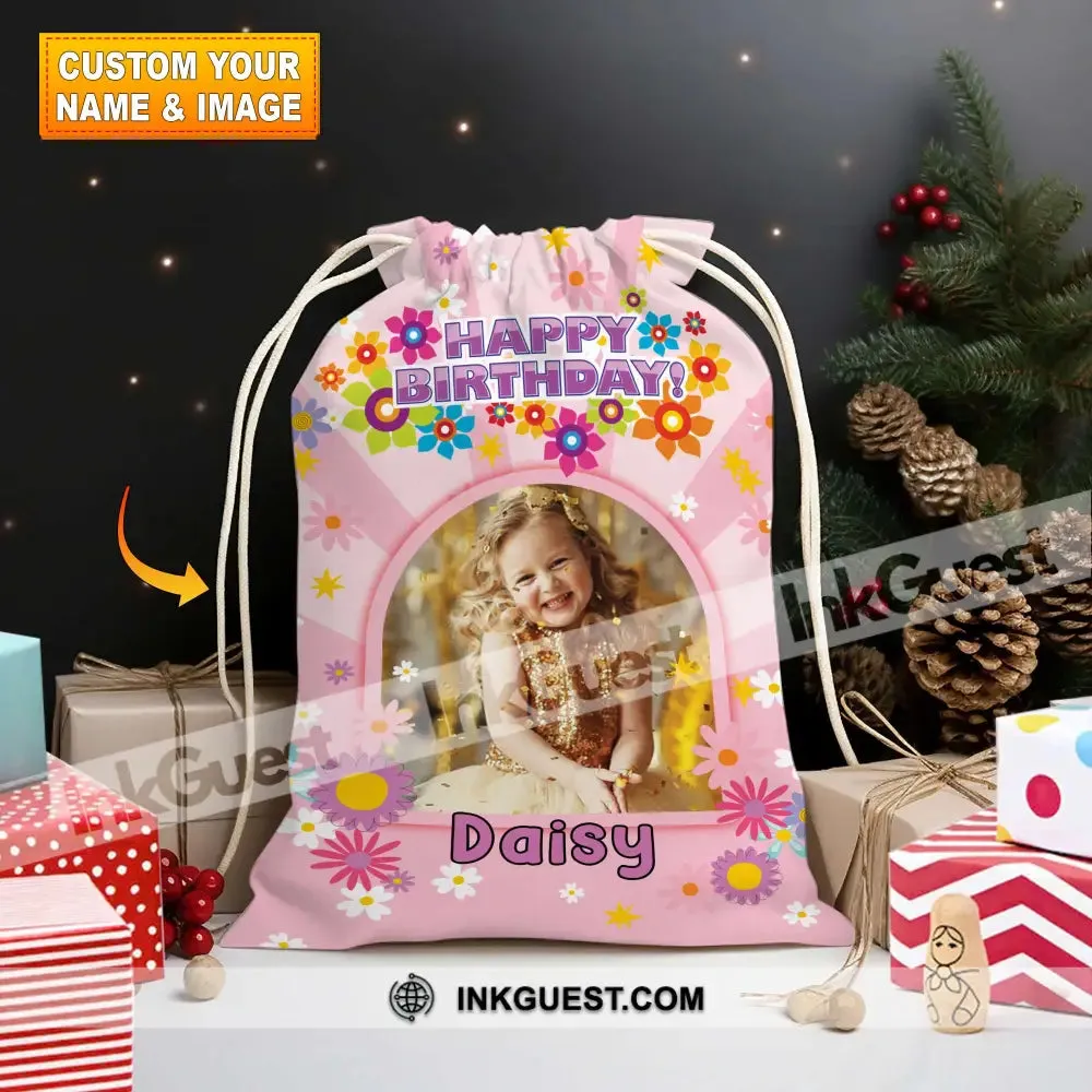 Happy Birthday Bag Personalized Christmas String Bag