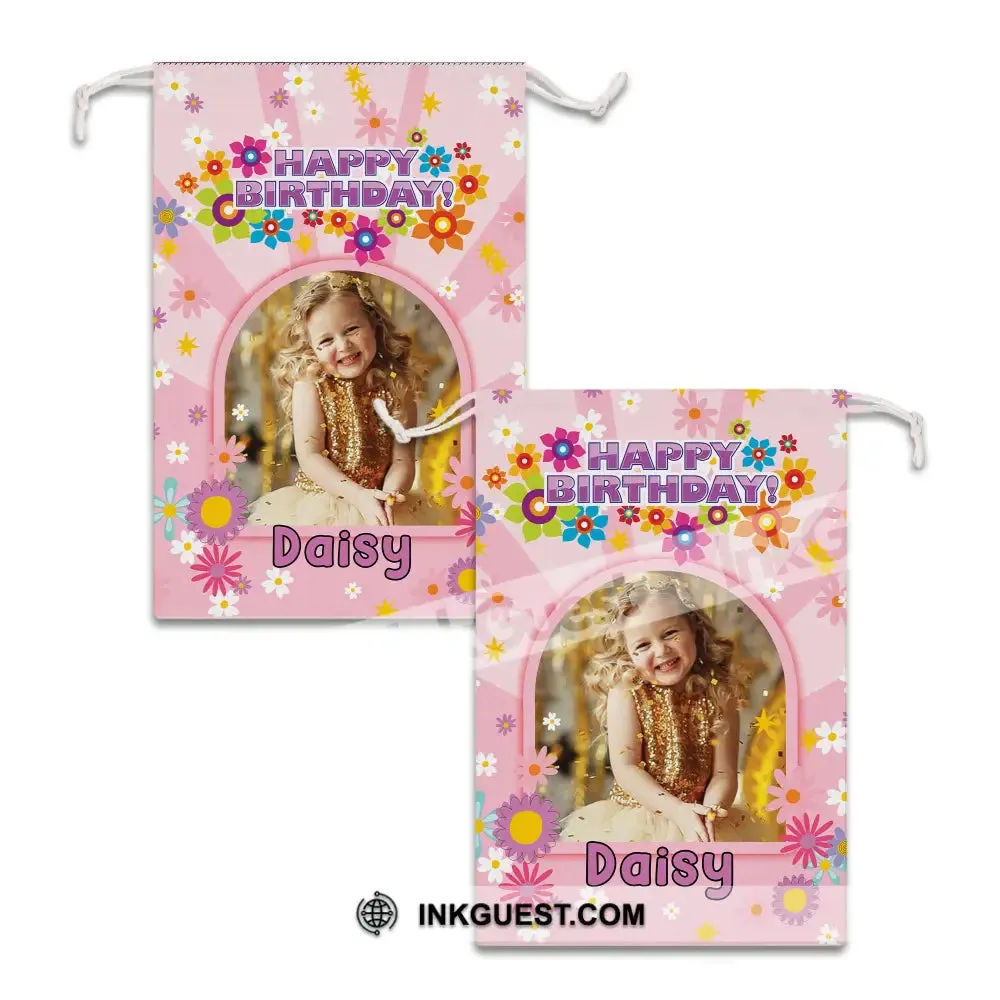 Happy Birthday Bag Personalized Christmas String Bag