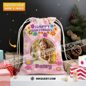 Happy Birthday Bag Personalized Christmas String Bag