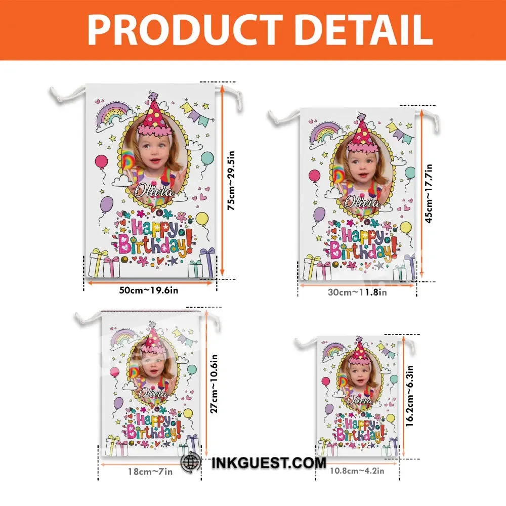 Happy Birthday Gift Bag Personalized Christmas String Bag