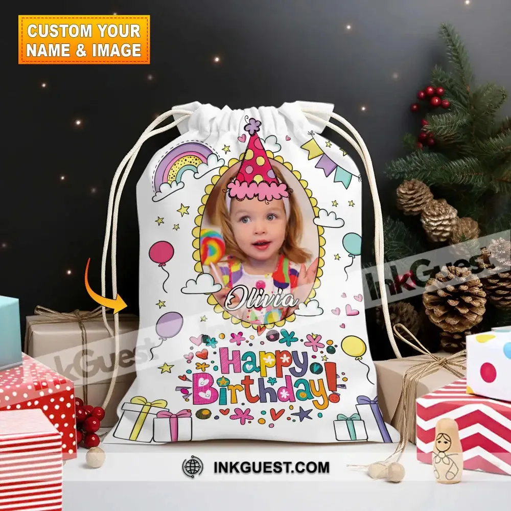 Happy Birthday Gift Bag Personalized Christmas String Bag