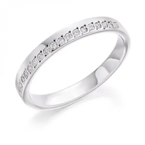 Harmony Collection 0.15ct Round Brilliant 2.7mm Half Eternity Ring