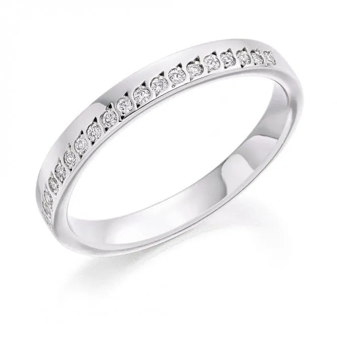 Harmony Collection 0.15ct Round Brilliant 2.7mm Half Eternity Ring