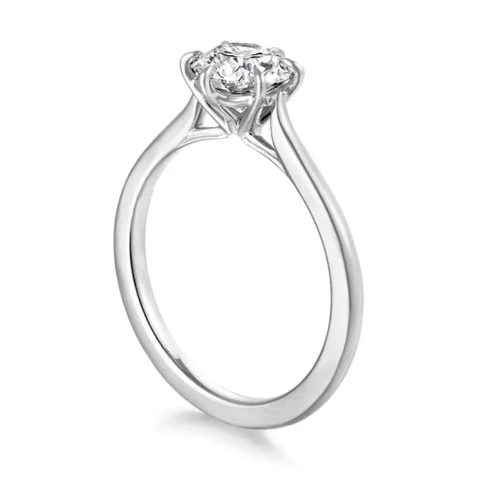 Hearts On Fire .50CT Camilla Six-Prong Solitaire Complete Engagement Ring in Platinum