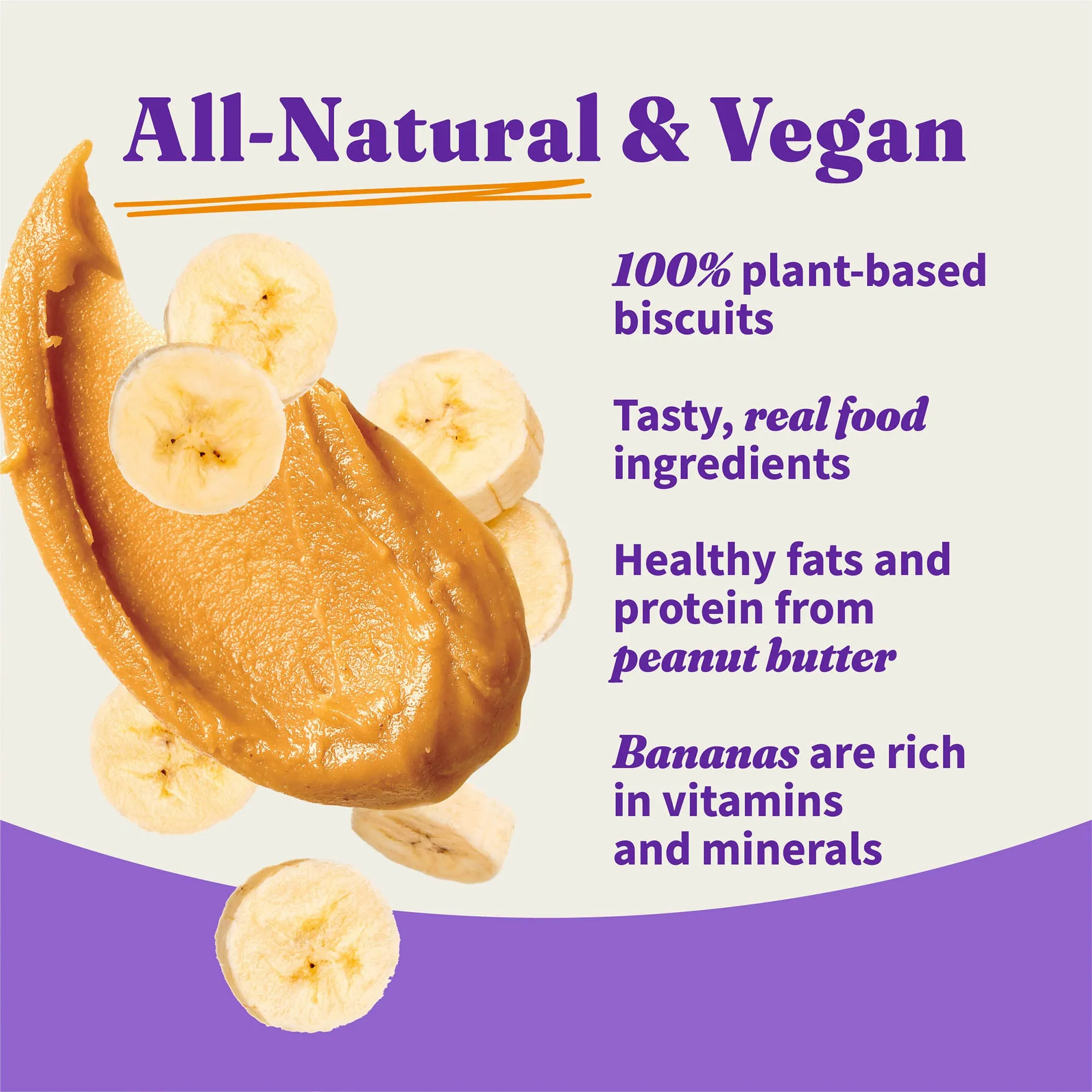 Holistic Plant Based with Peanut Butter & Banana Dog Biscuits 8 oz