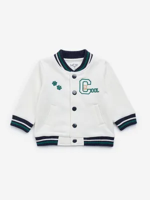 HOP Baby Off-White Varsity Jacket
