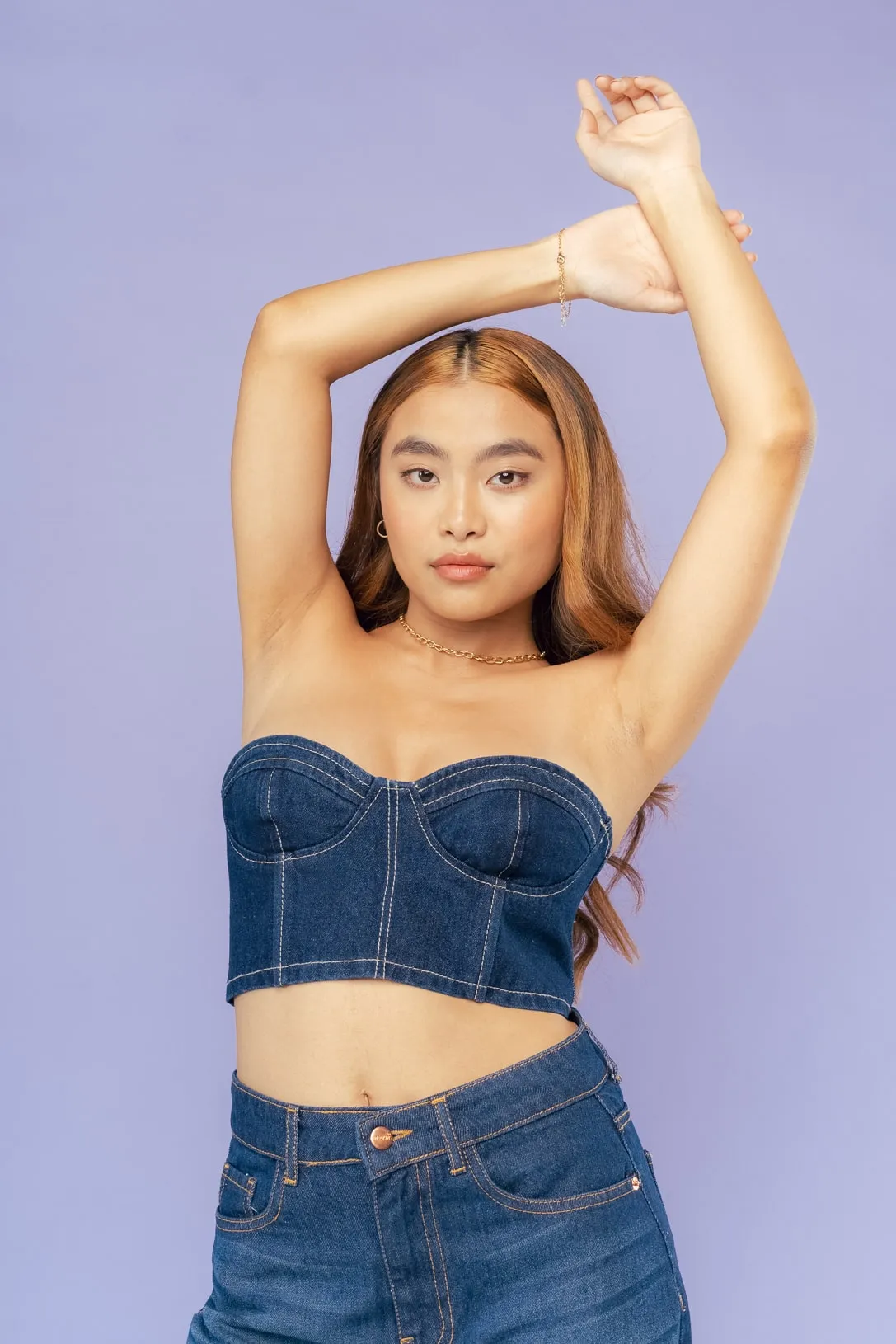 Indigo Denim Bralette Top