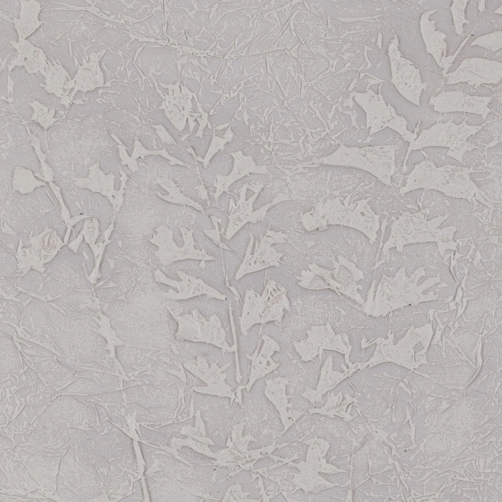 Ivory Foliage - White Foliage Canvas Art with White Frame