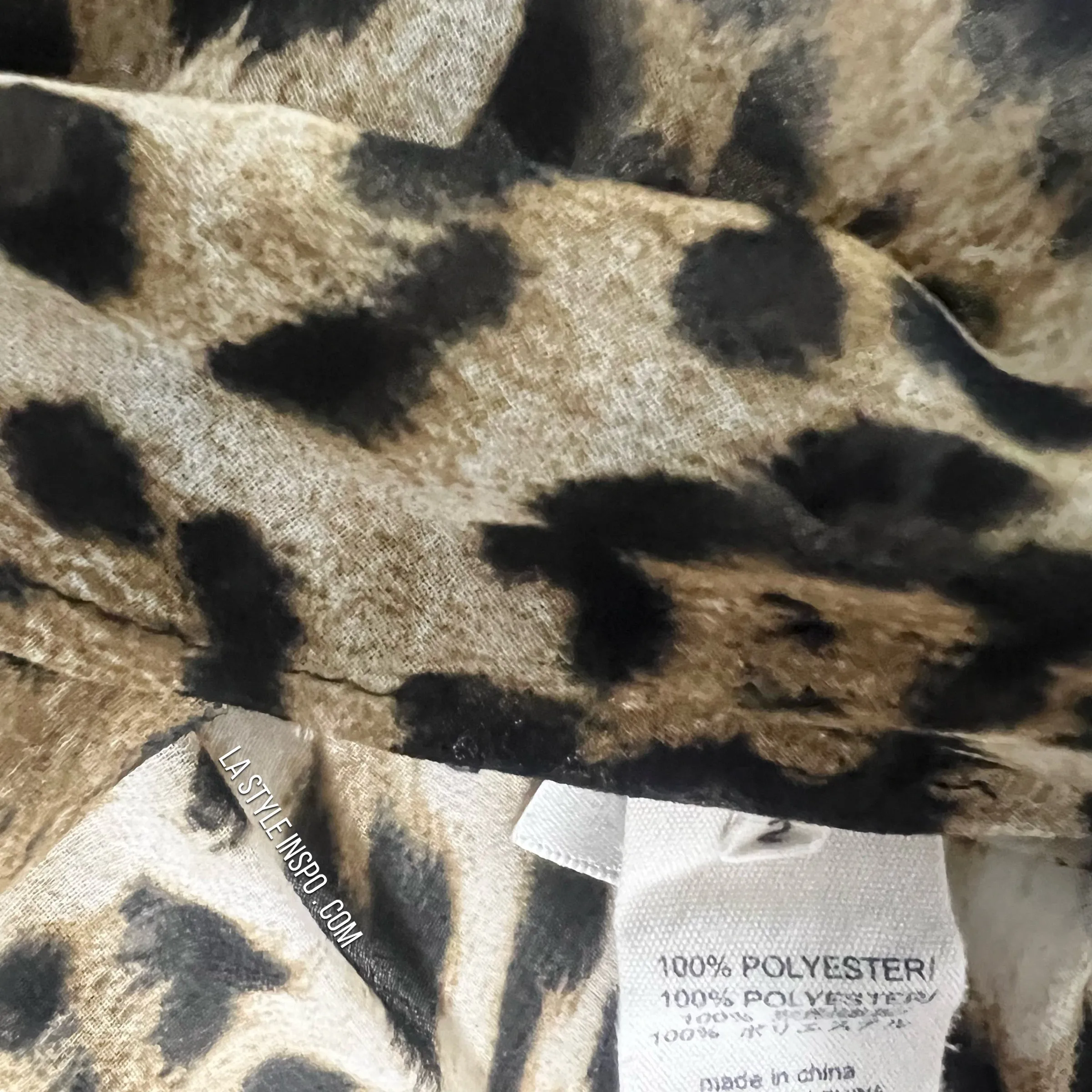 L’AGENCE Womens Blouse Button Down Shirt Animal Print Size 2