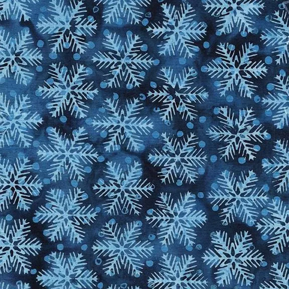 Let It Snow - Snowflake Blue Navy