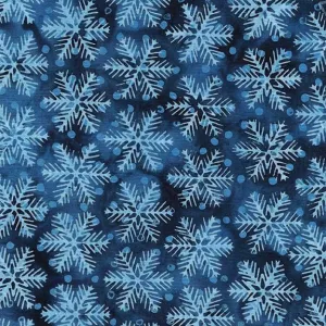 Let It Snow - Snowflake Blue Navy