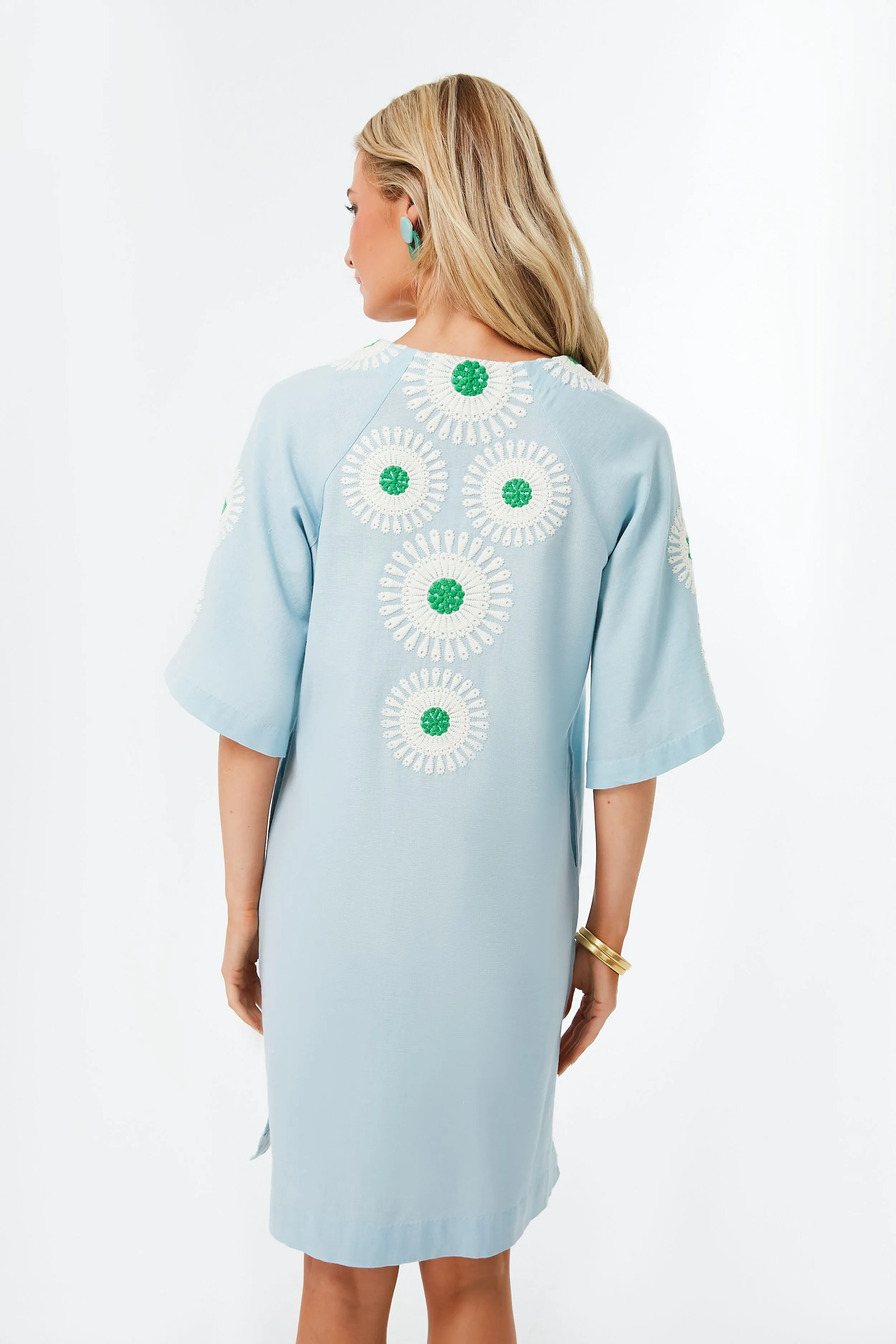 Light Blue Charming Mini Aster Caftan