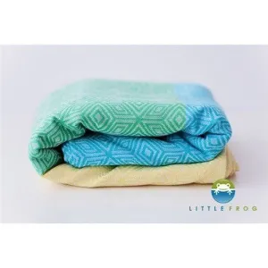 Little Frog Woven Wrap - Jacquard Azure Cube