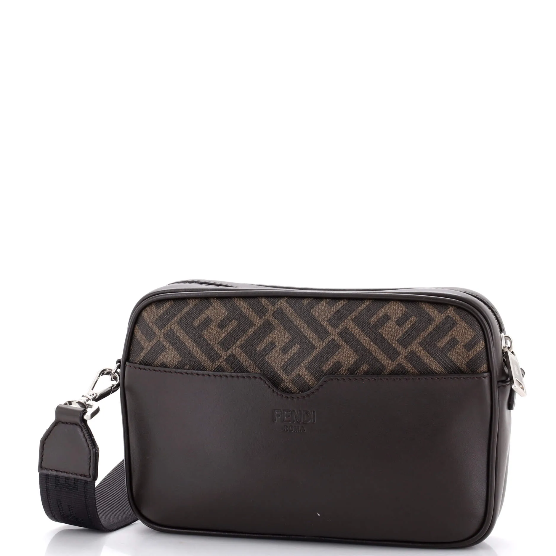 Logo Camera Case Bag Zucca Coated Canvas Medium