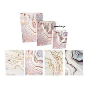 Marble Large Gift Bag - 26cm x 32cm x 12cm