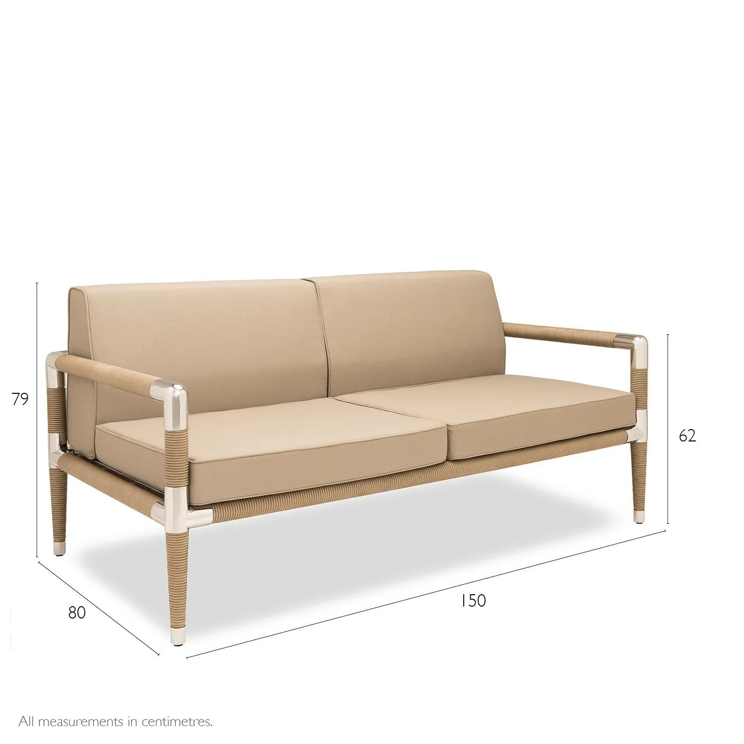 Marina Teak 2 Seat Sofa