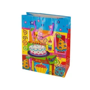 Medium Festive Happy Birthday Gift Bag ( Case of 96 )