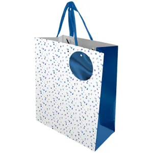 Men's Large Luxury Gift Bag - Spot Design 32.5cm x 26.2cm Festive Holiday Gift Wrapping