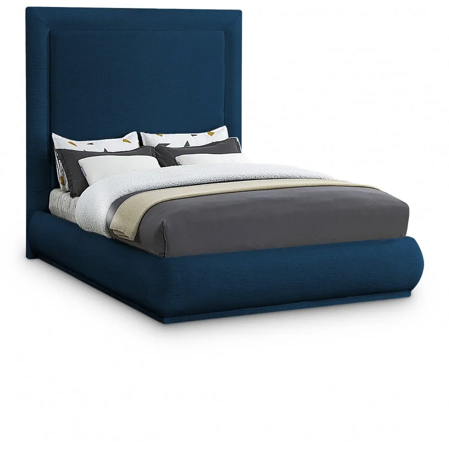Meridian Furniture Brooke Linen Textured Fabric Bed