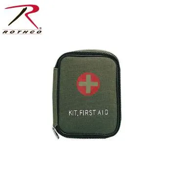 Military Zipper First Aid Kit, Red, Olive Drab, Black