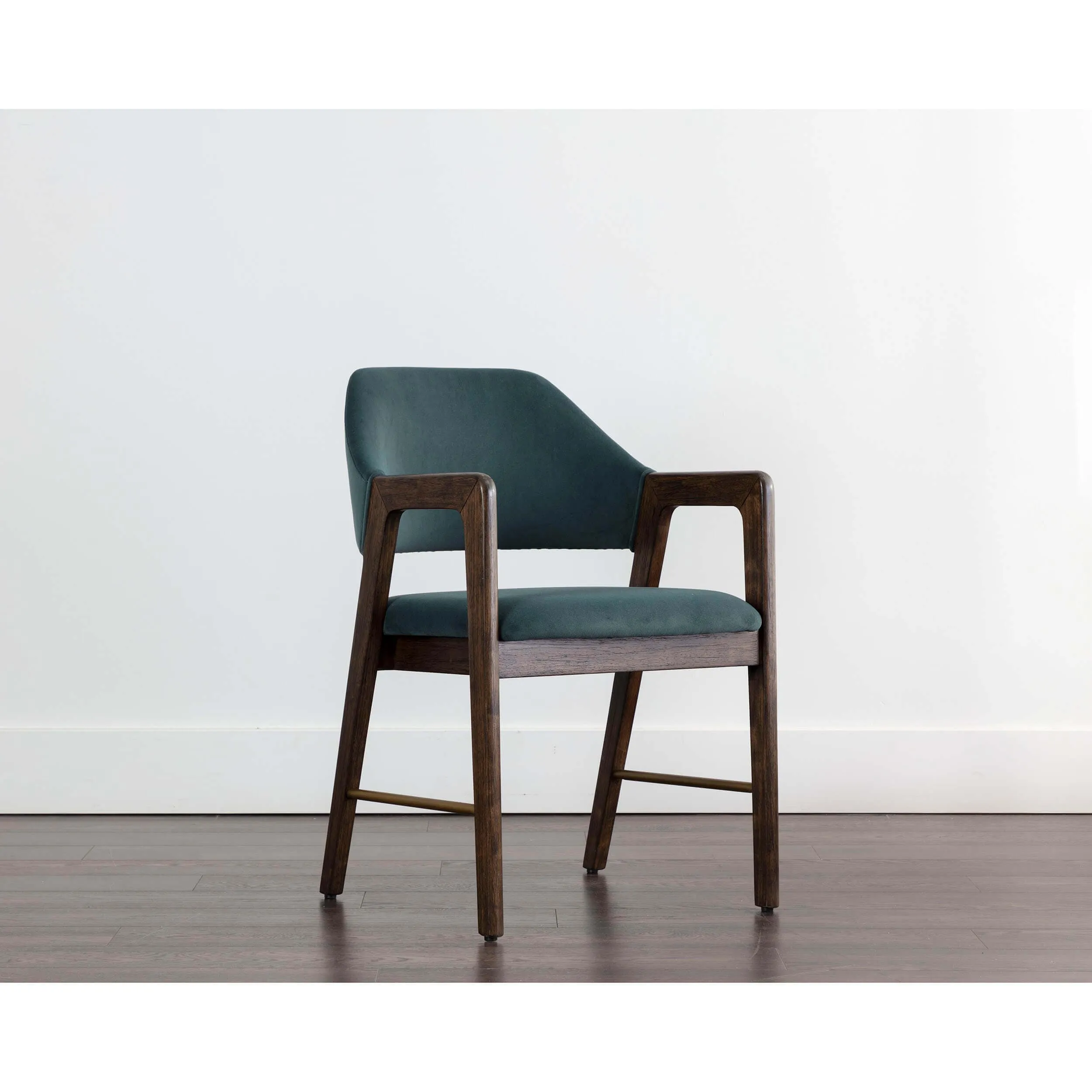 Milton Arm Chair, Meg Dusty Teal/Smoke Acacia, Set of 2