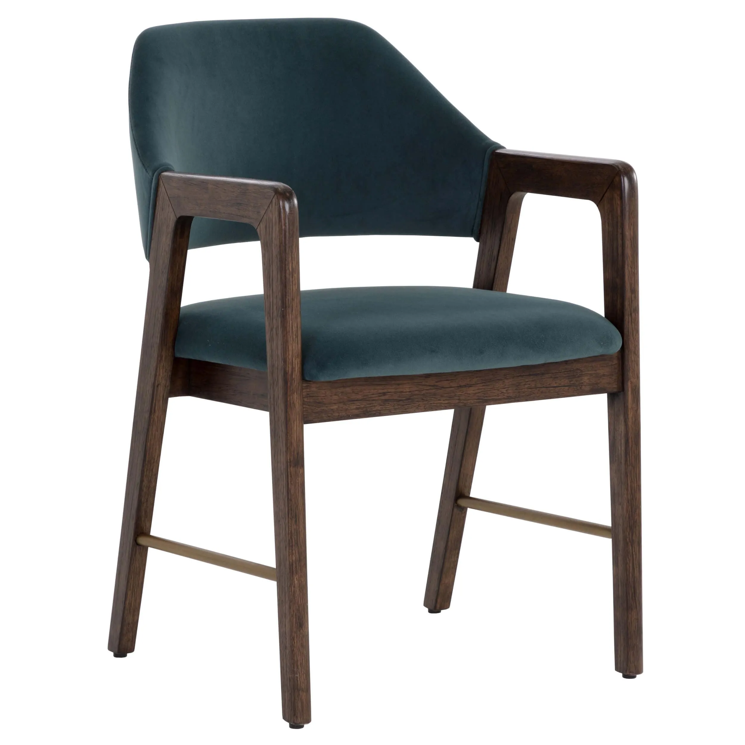 Milton Arm Chair, Meg Dusty Teal/Smoke Acacia, Set of 2