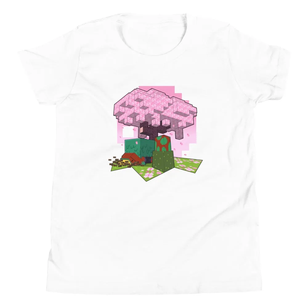 Minecraft Trails & Tales Cherry Blossom Sniffer Kids T-Shirt