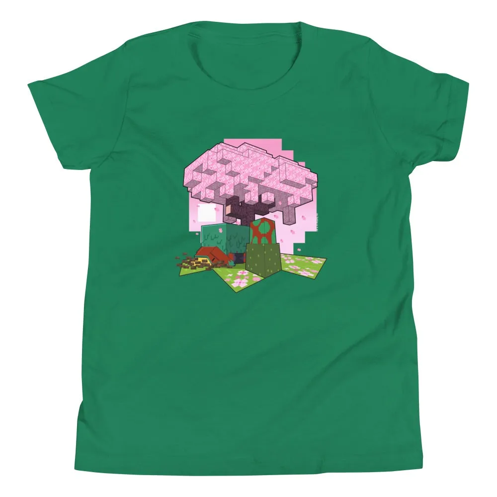 Minecraft Trails & Tales Cherry Blossom Sniffer Kids T-Shirt