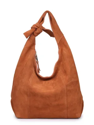 Moda Luxe Suede Knot Hobo Bag, Tan - Brands We Love