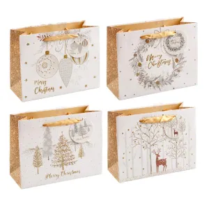 Modern Horizontal 210gsm Christmas Gift Bag - Medium