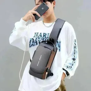 Motorcycle Password Anti theft Men's Fashion Chest Bag