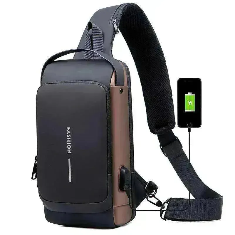 Motorcycle Password Anti theft Men's Fashion Chest Bag