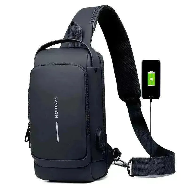Motorcycle Password Anti theft Men's Fashion Chest Bag