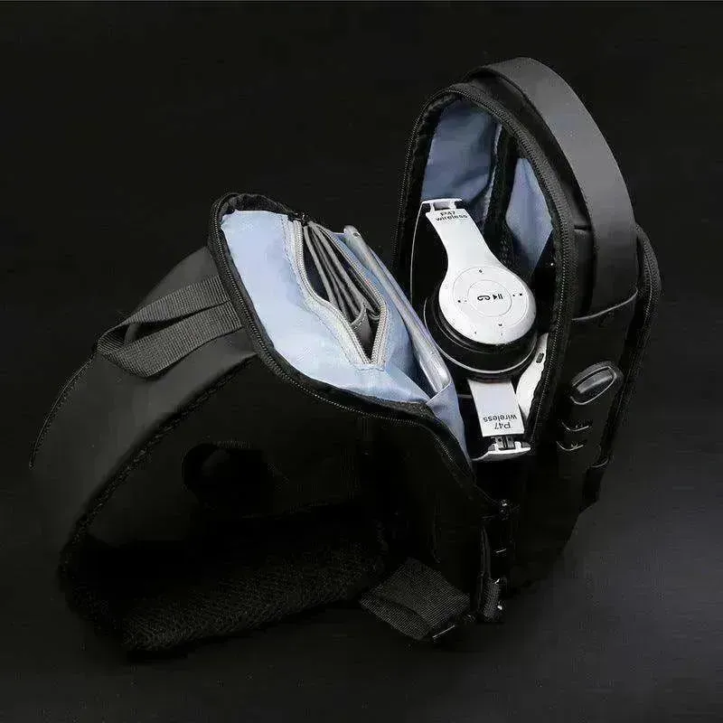 Motorcycle Password Anti theft Men's Fashion Chest Bag