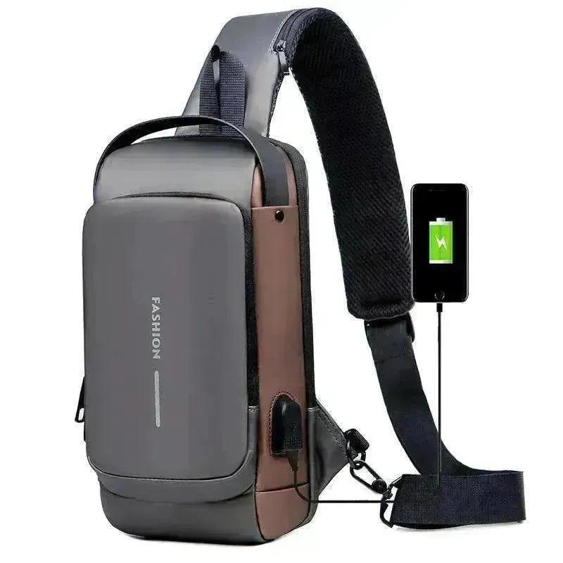 Motorcycle Password Anti theft Men's Fashion Chest Bag