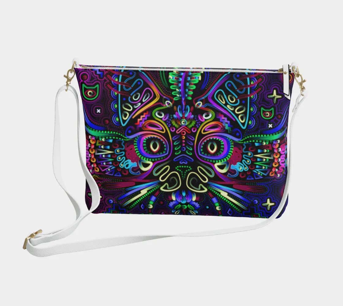 MYSTIC CAT VEGAN LEATHER CROSSBODY PURSE | TAS
