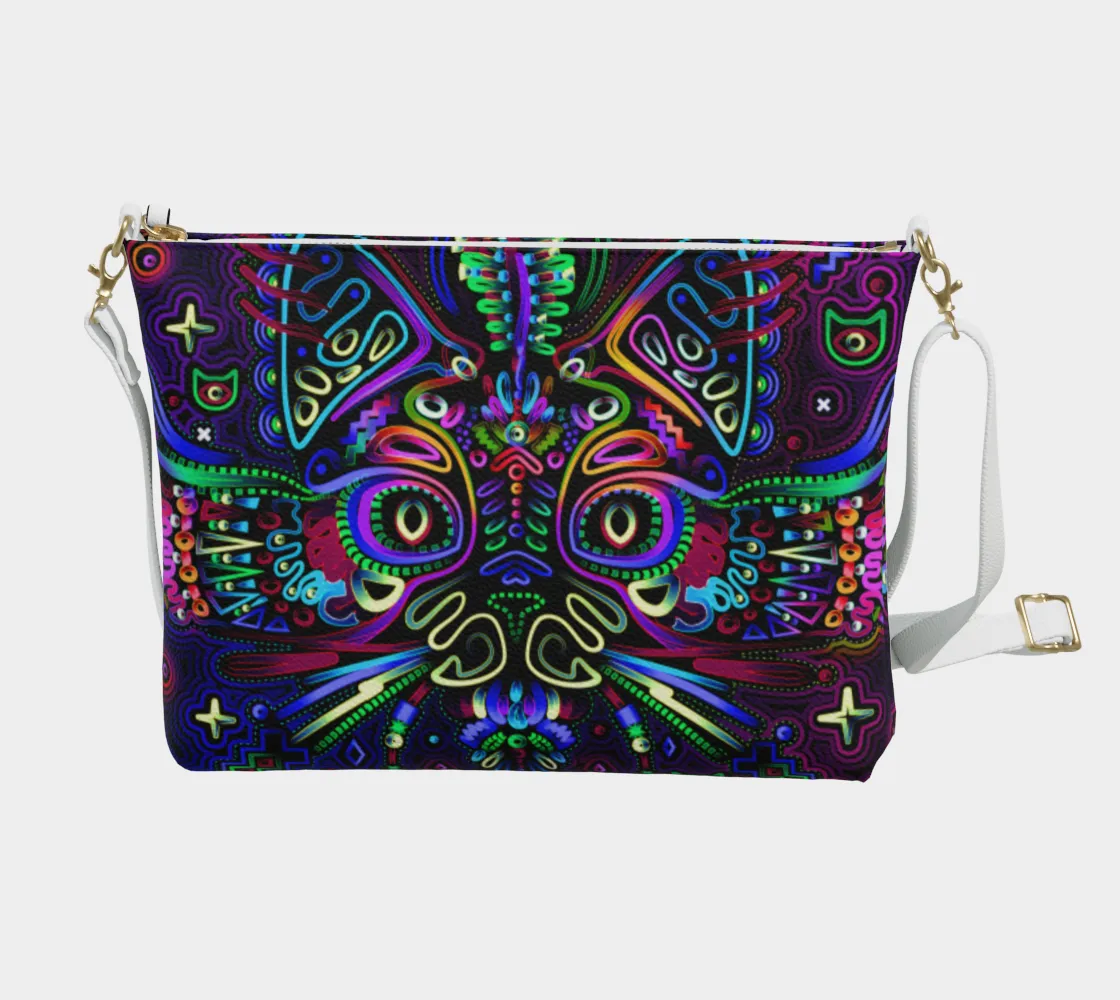 MYSTIC CAT VEGAN LEATHER CROSSBODY PURSE | TAS