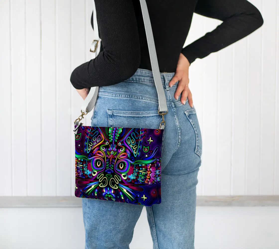 MYSTIC CAT VEGAN LEATHER CROSSBODY PURSE | TAS